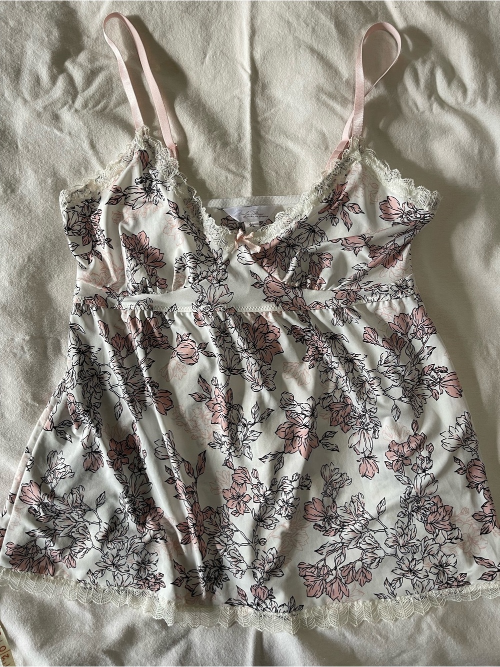 Marilyn Monroe Pink & Black Floral Camisole